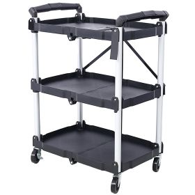 Iron Plastic Folding Service Cart