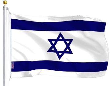 Israel Israeli Flag 3x5 Ft Printed 100D Polyester Country Flag Vibrant Colors Brass Grommets