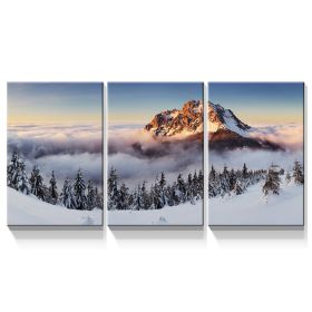 3 Panels Framed Mountain & Forest Canvas Wall Art Decor,3 Pieces Mordern Canvas Decoration Painting for Office,Dining room,Living room, Bedroom Decor-