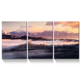 3 Panels Framed Vivid Landscape Canvas Wall Art Decor,3 Pieces Mordern Canvas Decoration Painting for Office,Dining room,Living room, Bedroom Decor-Re