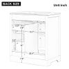 30" Bathroom Vanity with Sink Top, Bathroom Vanity Cabinet with Door and Two Drawers, MDF Boards, Solid Wood, One Package