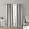 Tonal Printed Faux Silk Total Blackout Curtain Panel Pair