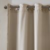 Knitted Jacquard Damask Total Blackout Grommet Top Curtain Panel Pair