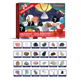 Dowmoo Christmas Advent Calendar Mineral Blind Box 24-Box Christmas Gift Toy Mineral Blind Box (Option: 1pcs)