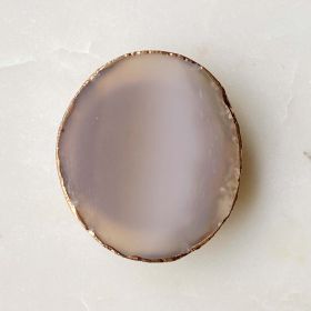 Golden Edge Natural Stone Device Grip (Color: Grey Agate)